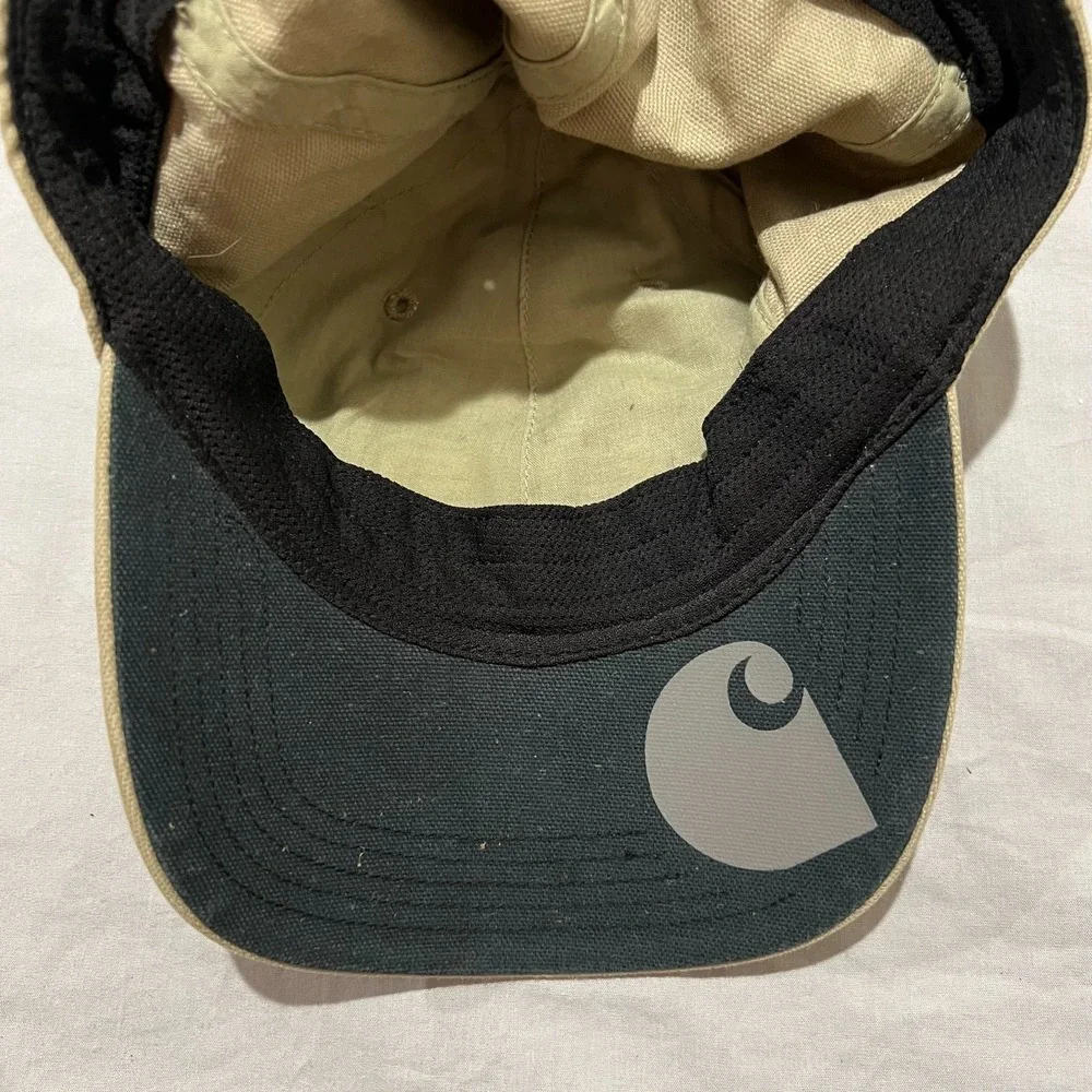 Carhartt Mens Dusky Beige Flex 89 Embroidered Workwear Fitted Hat Cap Medium